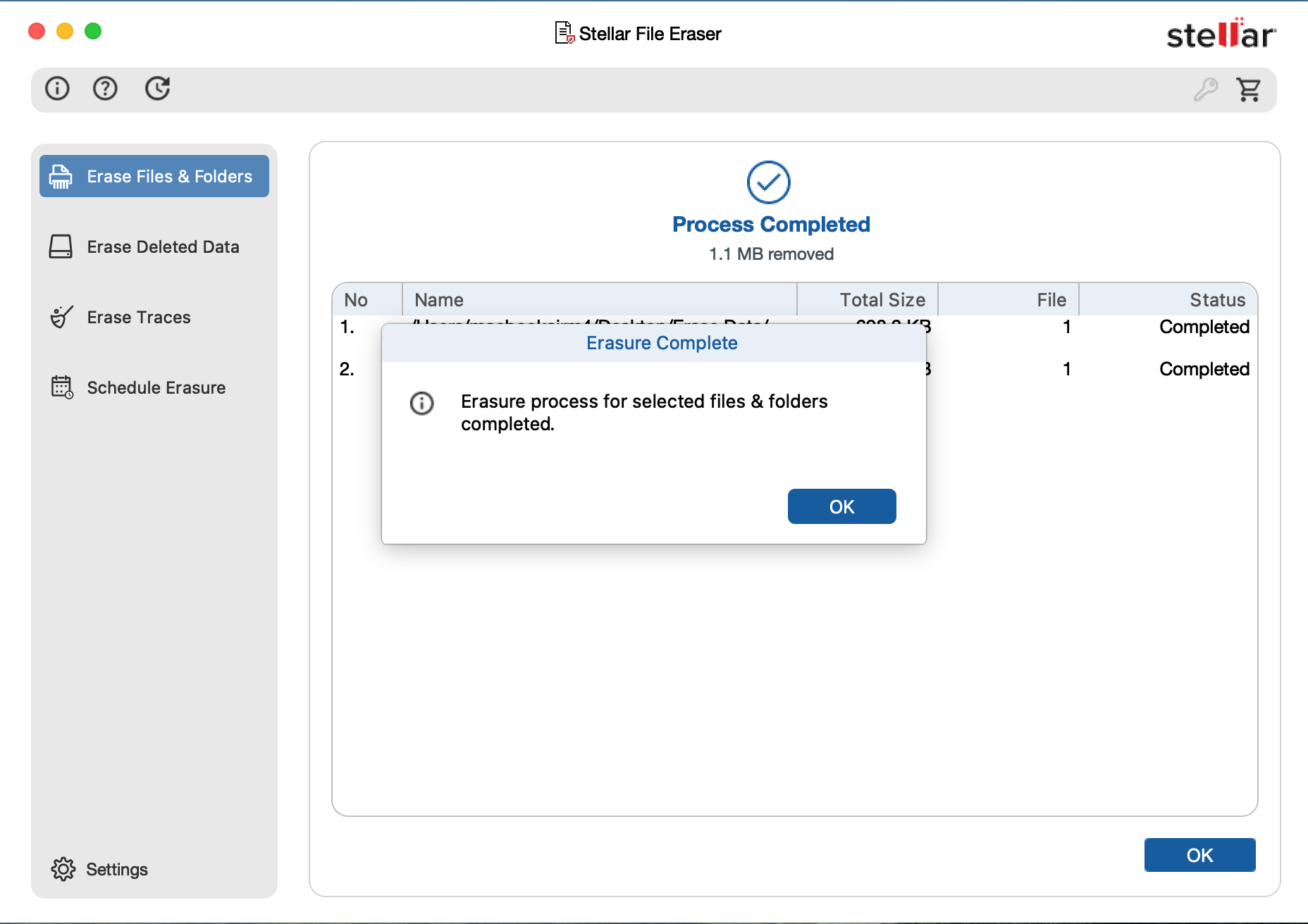 Perform the Erase Operation
